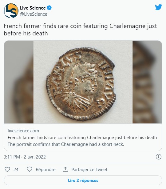 pièce en argent Charlemagne